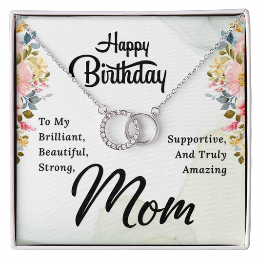 Mom - Happy Birthday - Perfect Pair Necklace for Women, Female Gift