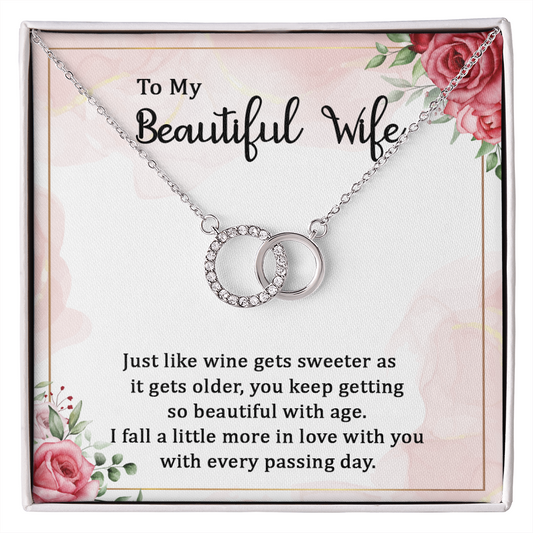 Wife - More in Love - Birthday, Anniversary, Mother's Day, Perfect Pair Necklace for Women, Female Gift