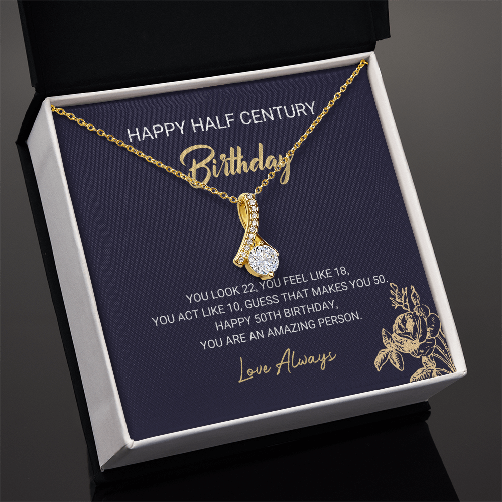 50th Birthday - Happy Half Century - Alluring Beauty Necklace, for Women, Female Gift