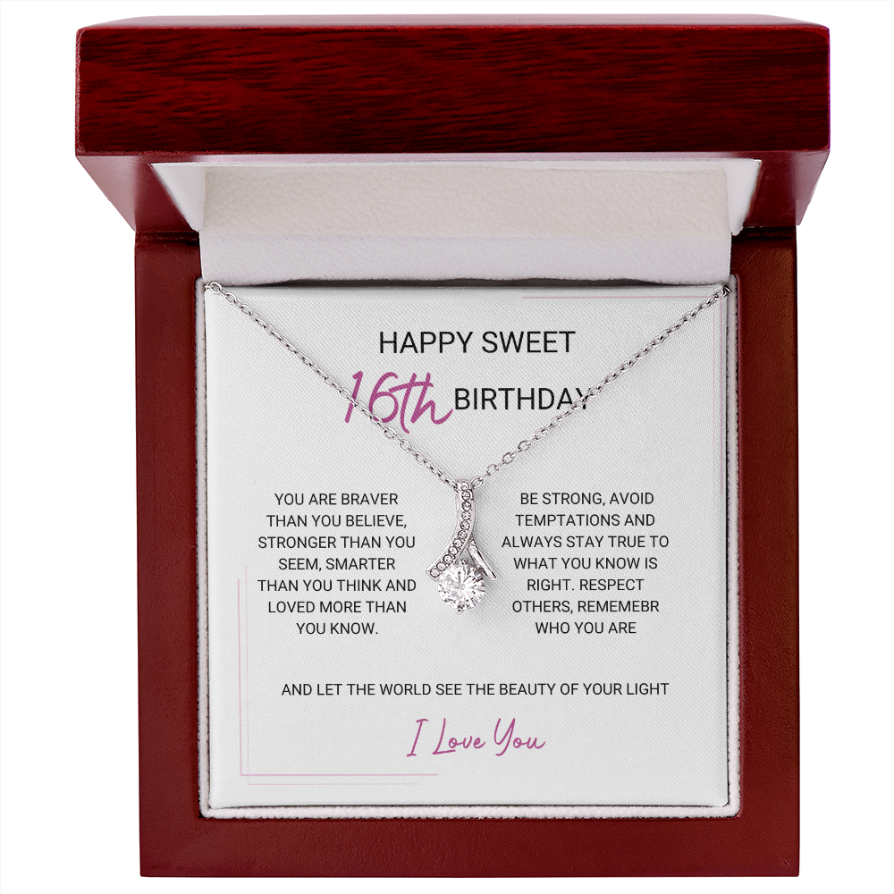 Sweet 16th Birthday - You Are Loved More - Alluring Beauty Necklace, for Teen Girls, Female Gift
