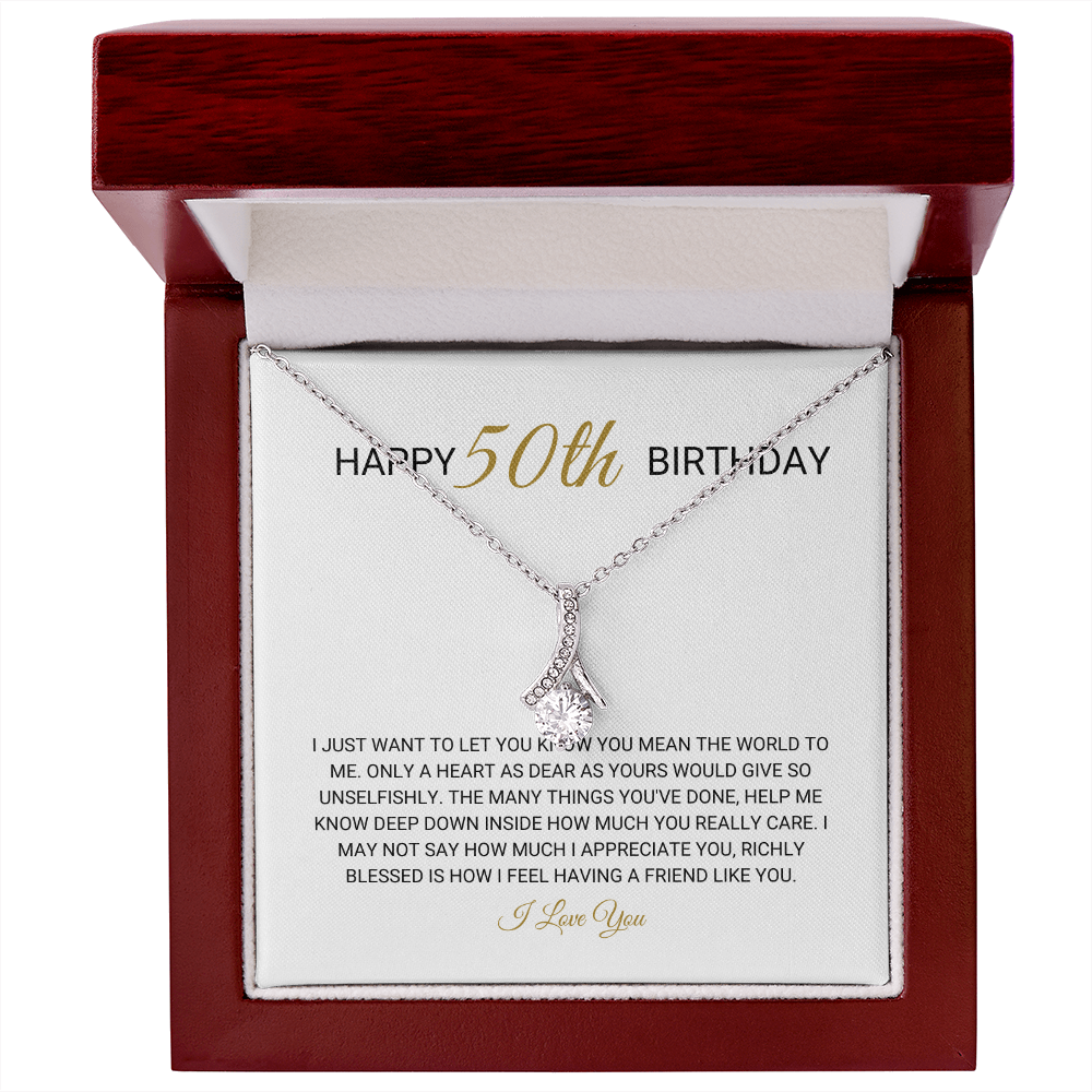 50th Birthday - A Friend like You - Alluring Beauty Necklace, for Women, Female Gift