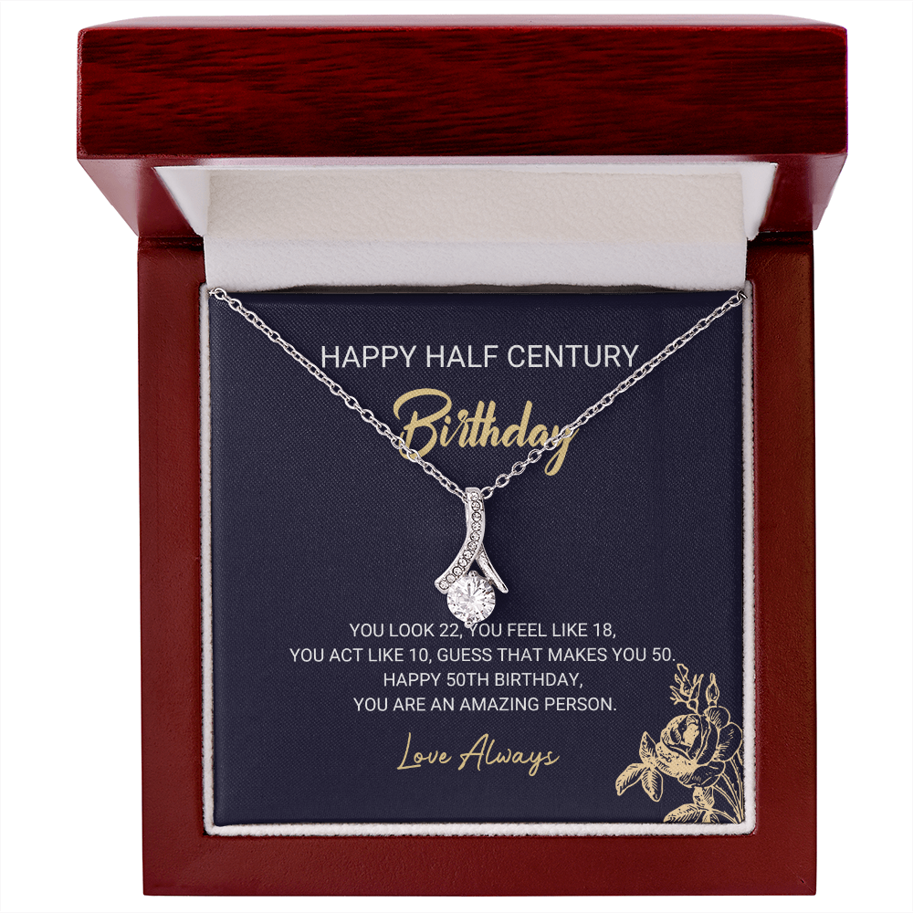 50th Birthday - Happy Half Century - Alluring Beauty Necklace, for Women, Female Gift