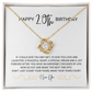 20th Birthday - Make Your Years Count - Love Knot Necklace, for Women, Female Gift