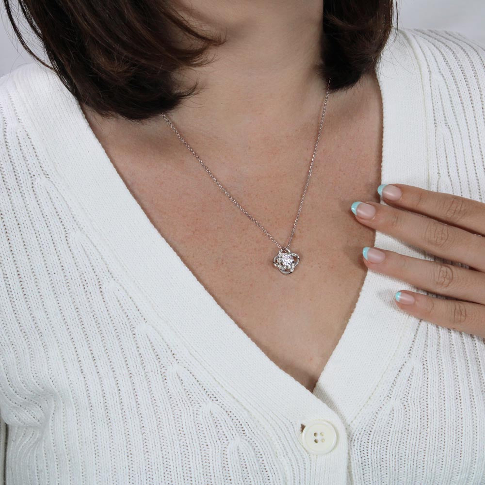 Mum - Greatest Ever - Love Knot Necklace