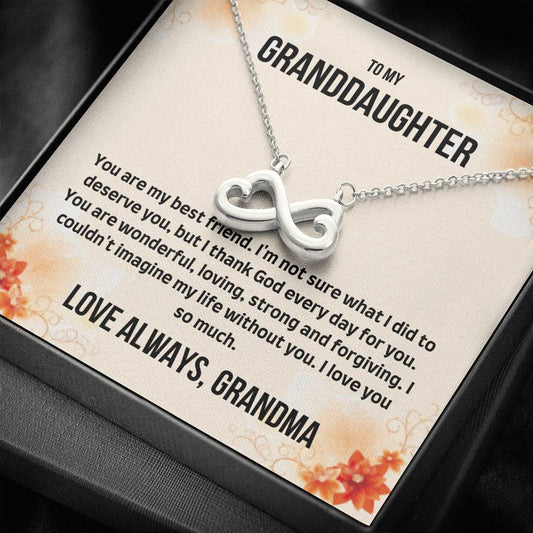 To My Granddaughter - You Are My Best Friend - Infinity Heart Necklace