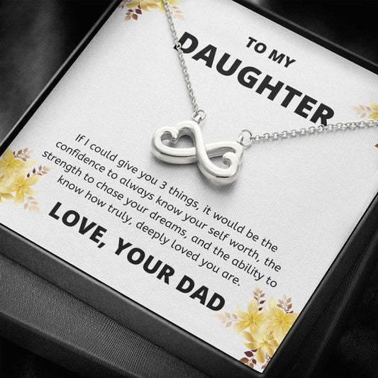 To My Daughter - If I Could Give You - Infinity Heart Necklace