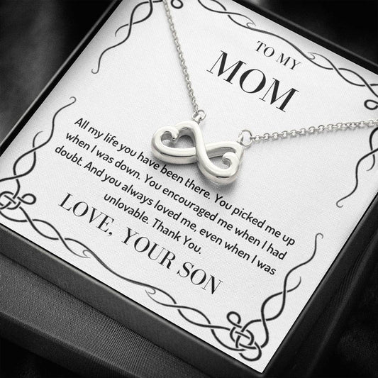 To My Mom - All My Life - Infinity Heart Necklace