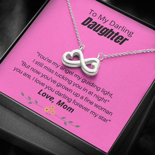 To My Darling Daughter - You're My Angel - Infinity Heart Necklace