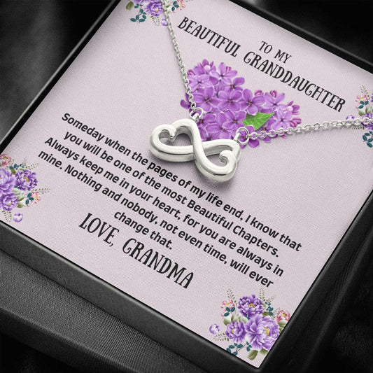 To My Granddaughter - The Most Beautiful Chapters - Infinity Heart Necklace