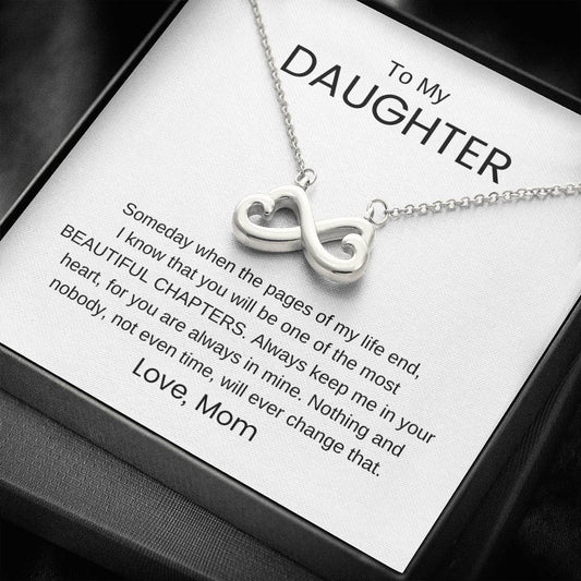 To My Daughter - Beautiful Chapters - Infinity Heart Necklace