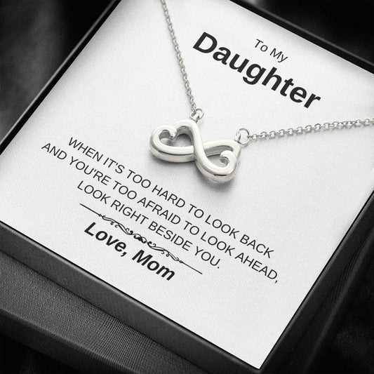 To My Daughter - Beside You - Infinity Heart Necklace