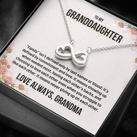 To My Granddaughter - Commitment and Love - Infinity Heart Necklace