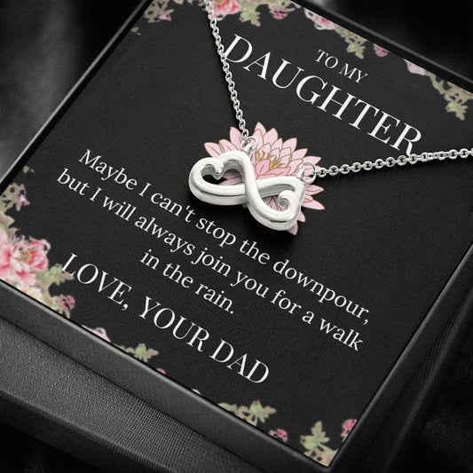 To My Daughter - Maybe I Can't - Infinity Heart Necklace