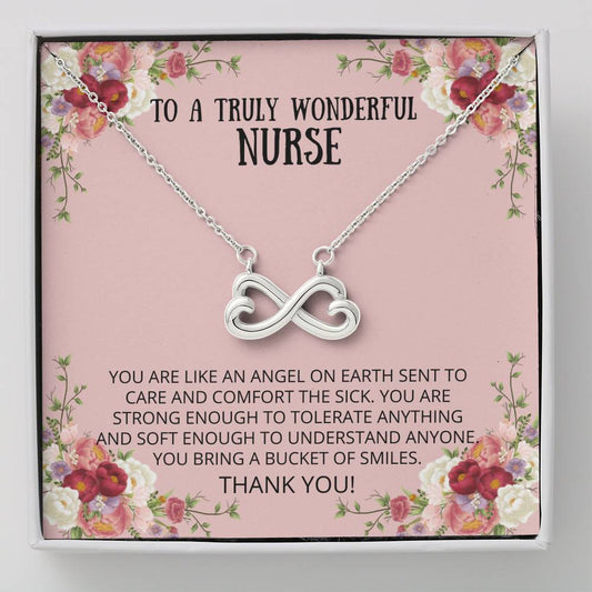 Nurses - Like Angels Forever Love Necklace - Gift for Nurse, Present, Gift Card, Thank You, Appreciation, Graduate, Leaving Card, Ornament, Life Gifts, Bracelet