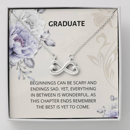 Graduate- All You Need - Infinity Heart Necklace - College Graduate, New Grad Jewelry, Graduation, Gift, Card, Gift For Her, 2021, Congratulations Grad, Senior