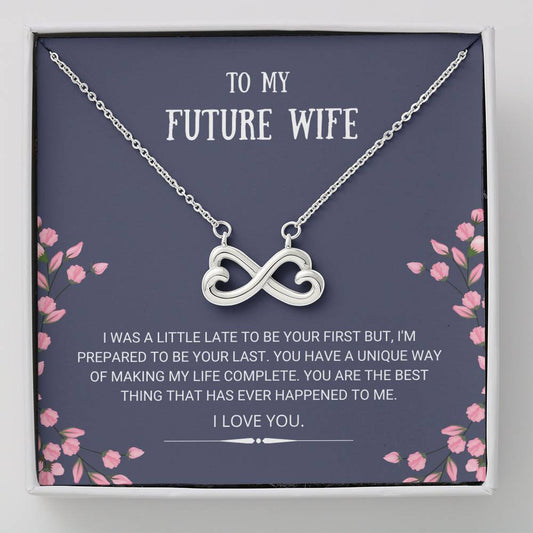 Future Wife - Best Thing - Infinity Heart Necklace - Gift For Future Wife, Wife To Be, Engagement, Girlfriend, Fiancé, Necklace, Gift, Engaged, Jewelry, My Future Wife