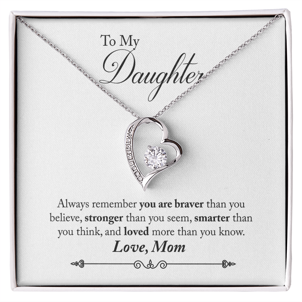 Daughter - You Are Loved More - Birthday, Mother's Day, Gift from Mom, Forever Love Necklace for Women, Females