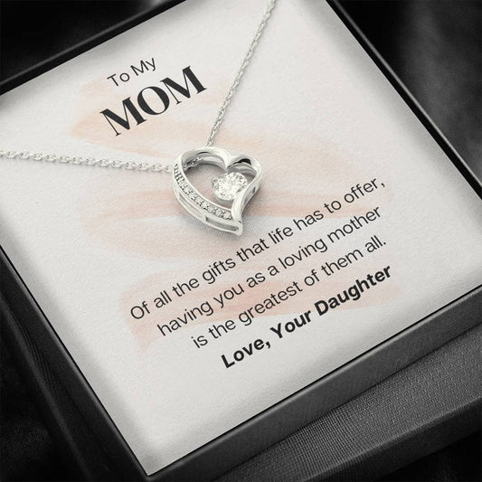To My Mom - The Greatest Of Them All - Forever Love Necklace