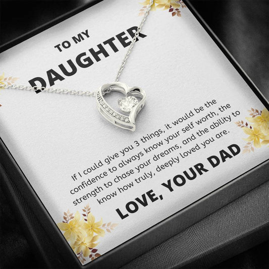 To My Daughter - If I Could Give You - Forever Love Necklace