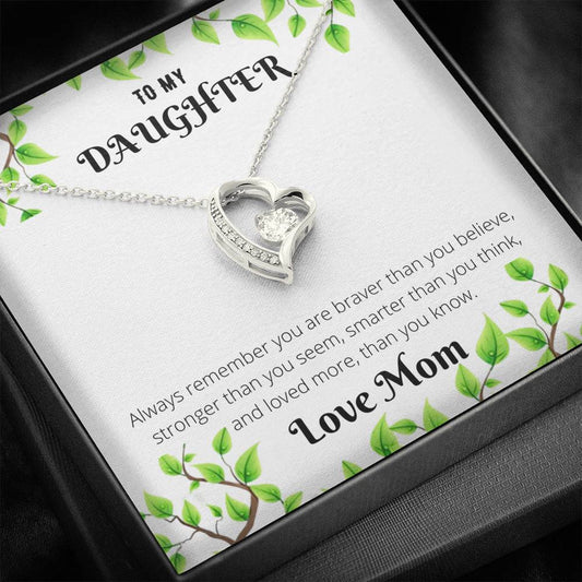 To My Daughter - Always Remember - Forever Love Necklace