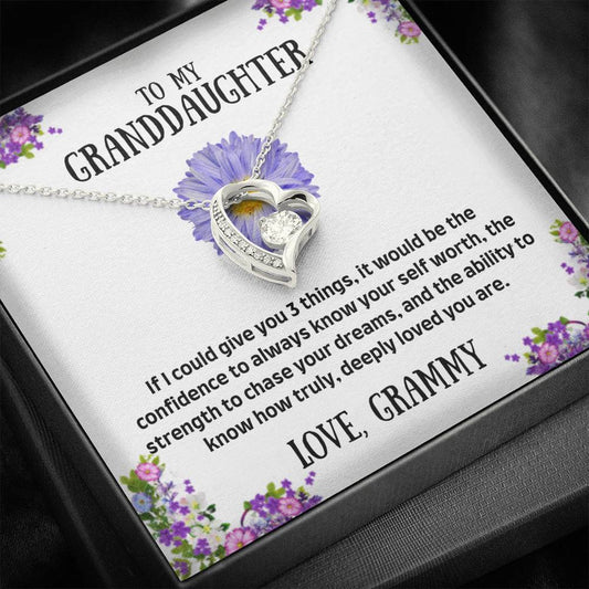 To My Granddaughter - I Could Give You - Forever Love Necklace