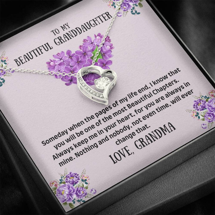 To My Granddaughter - The Most Beautiful Chapters - Forever Love Necklace