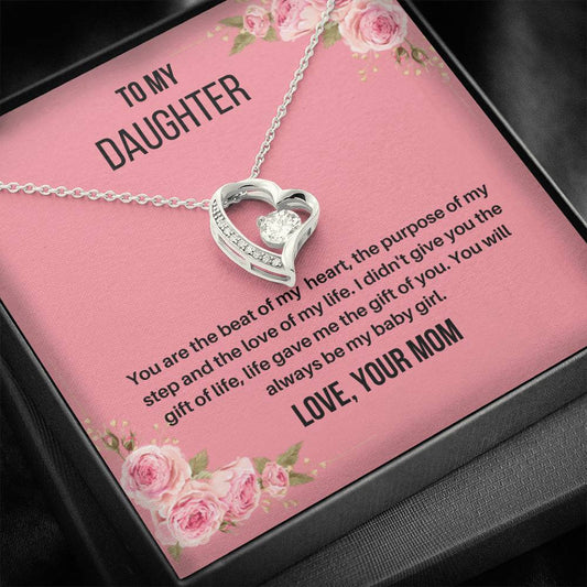 To My Daughter  - Love Of My Life - Forever Love Necklace