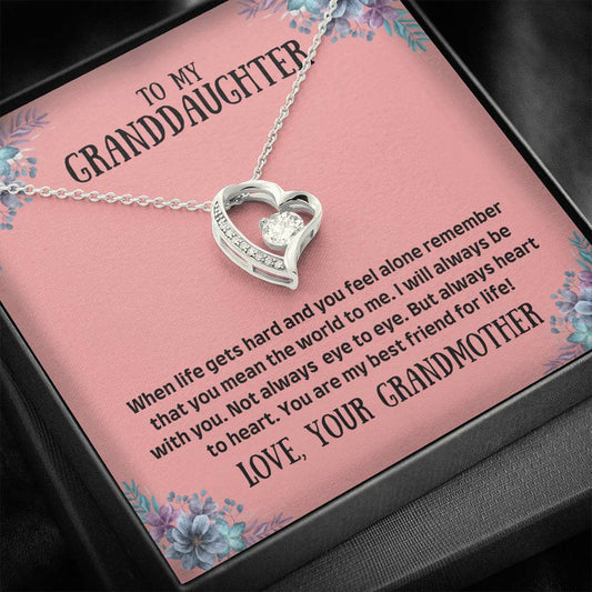 To My Granddaughter - You Mean The World - Forever Love Necklace