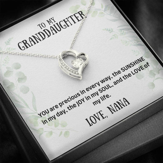 To My Granddaughter - You Are My Precious - Forever Love Necklace