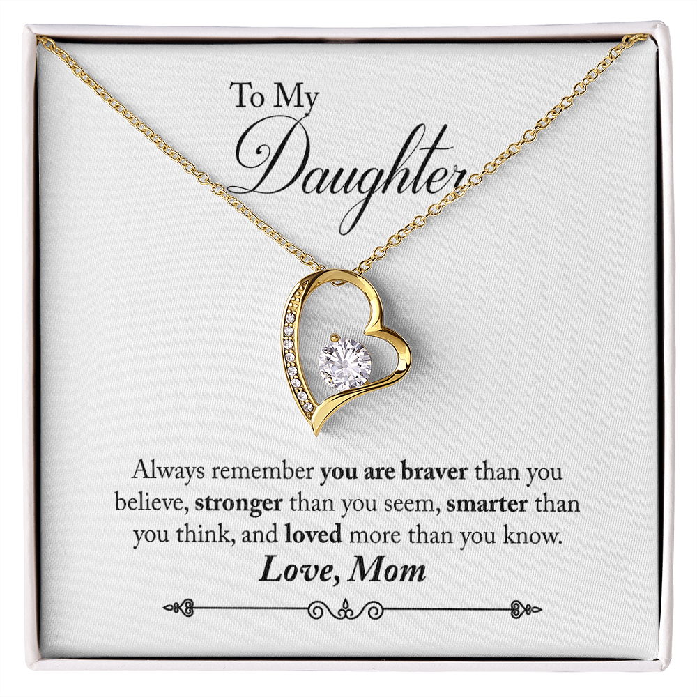 Daughter - You Are Loved More - Birthday, Mother's Day, Gift from Mom, Forever Love Necklace for Women, Females