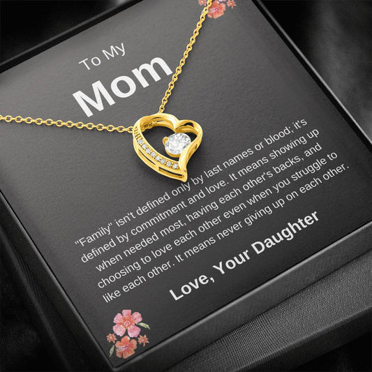 To My Mom - Never Giving Up - Forever Love Necklace