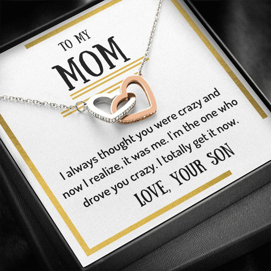 To My Mom - I Always Thought - Interlocking Hearts Necklace
