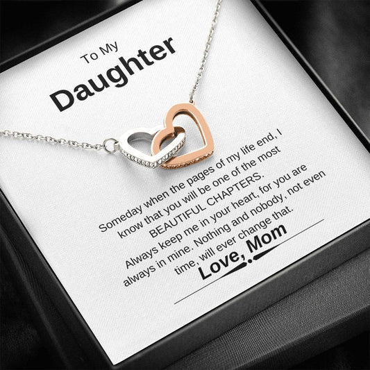 To My Daughter - Beautiful Chapters - Interlocking Hearts Necklace