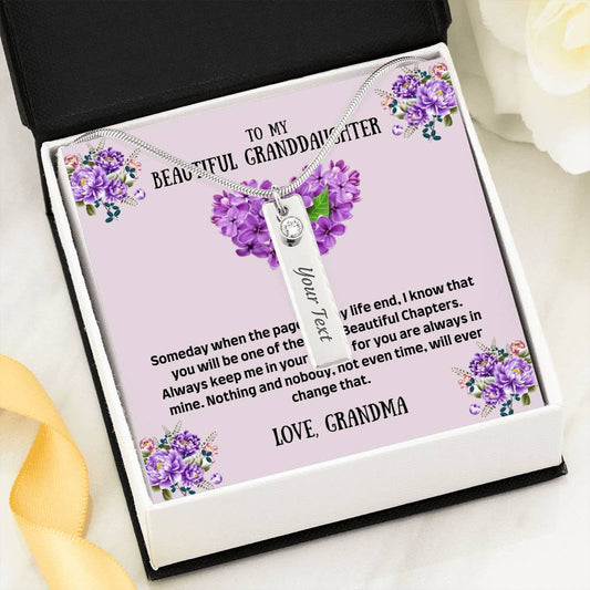 To My Granddaughter - The Most Beautiful Chapters - Birthstone Necklace