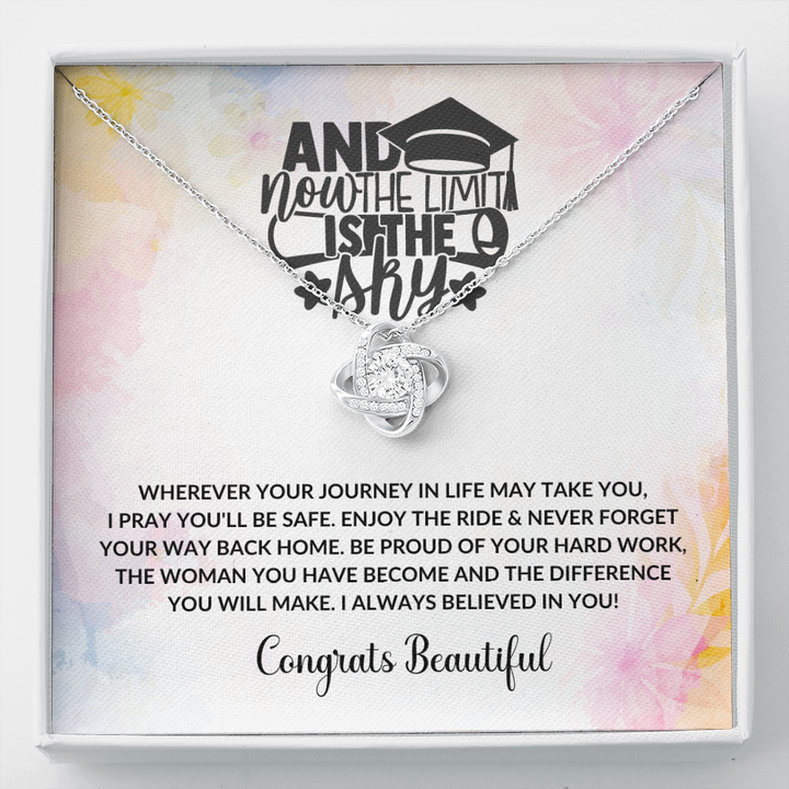 Graduation Love Knot Necklace