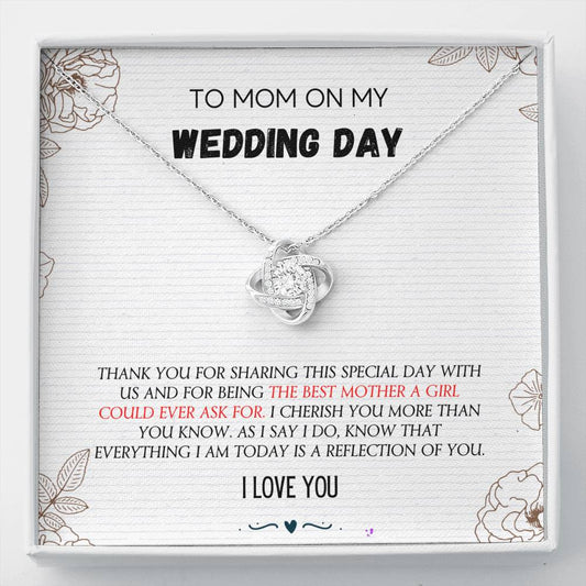 Mother Of Bride Gift - Love Knot Necklace, Gift From Bride, Mother Of Bride, Mother Gift, Gift From Groom, Mother Necklace, Mother-In-Law Gift, Mom Of Bride, Stepmom Gift