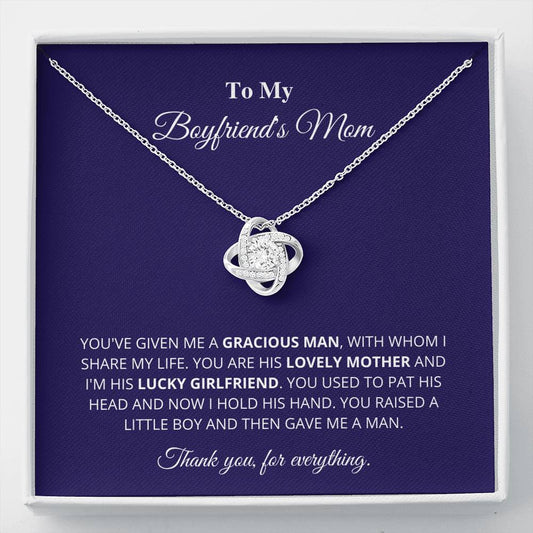 To My Boyfriend's Mom, Love Knot Necklace, Incredible Man Necklace, Gifts For Mom, Boyfriend's Mom Gift, Boyfriend Mom Birthday, Jewelry For Mom, Mom Of Boyfriend, Mothers Day Gift, Mom-In-Law