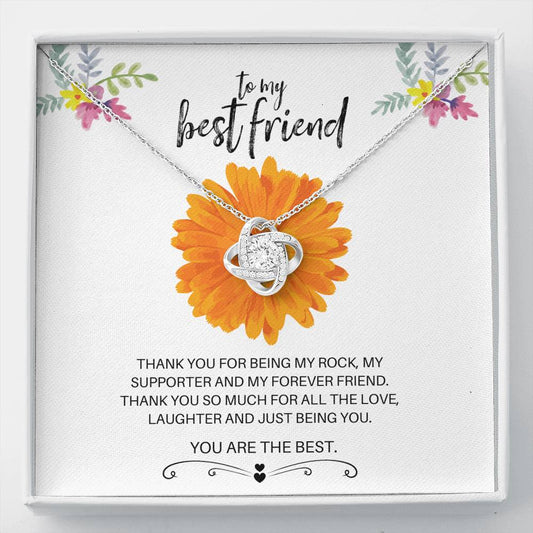 Best Friend - Forever Friend Love Knot Necklace, BFF Necklace,  Best Friend Gift, Gift For Best Friend, Friends, Best Friend Birthday, Friend Card, Gift For Girlfriend