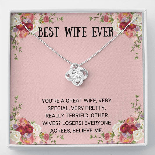 Wife - Very Special Love Knot Necklace,  Gift For Wife, Necklace For Wife, Wife Birthday Gift, Husband To Wife Gift, Anniversary Gift For Wife, Mother's Day Gift For Wife