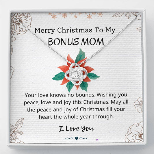 Bonus Mom Christmas Gift - Love Knot Necklace, Gift For Mom, Mom Christmas Gift, Gift From Daughter, Mom Gift, Necklace For Mom, Christmas Gifts