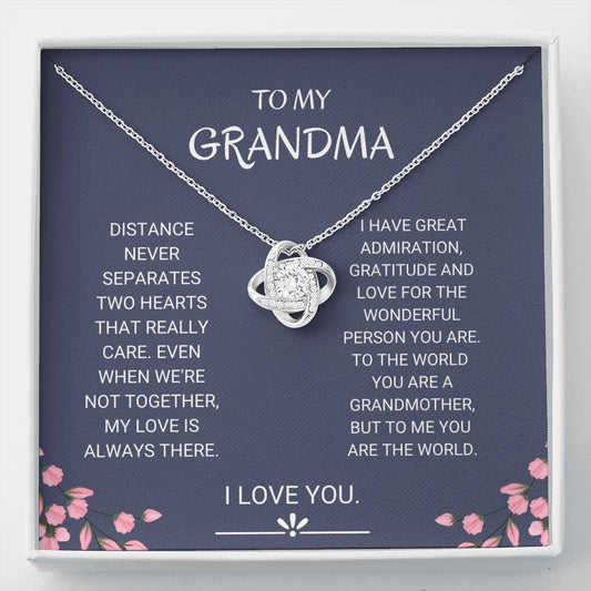 Grandmother - Great Admiration Love Knot Necklace, Grandmother Gifts, Gift For Grandmother, Grandmother Necklace, Nana Gift Ideas, Mothers Day Gift, Grandmother Birthday