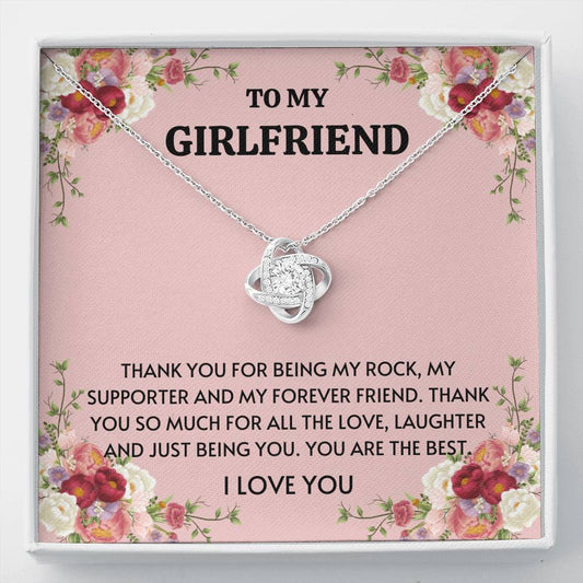 Girlfriend Love Knot Necklace, Girlfriend Gift, Gift For Girlfriend, Card For Girlfriend, Mothers Day Gift, Girlfriend Birthday, Bestfriend Gifts, Anniversary Gift