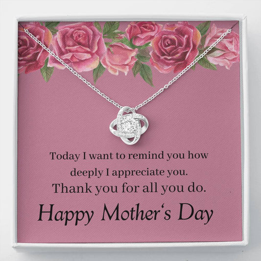 Love Knot Necklace - Mom Gift, Gift From Daughter, Mother's Day Gift, Gift For Her, Gift Ideas, Stepmom, Personalized Gifts, Gift From Son, Gift For Grandma, Gift For Aunt