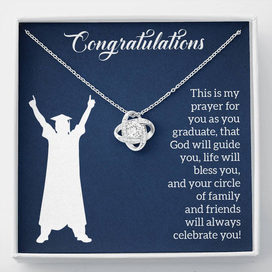 This Is My Prayer For You - Love Knot Necklace - College Graduate, New Grad Jewelry, Graduation, Gift, Card, Gift For Her, 2021, Congratulations Grad, Senior