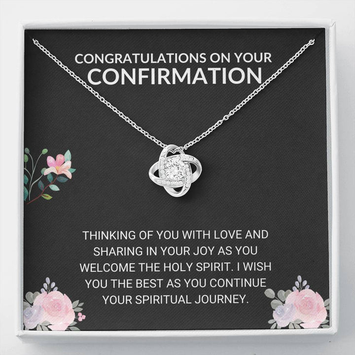 Confirmation - Spiritual Journey Love Knot Necklace Confirmation Card, Gifts, Baptism Gift, Presents, Jewelry, Boy Confirmation, Girl Confirmation, Confirmation Party