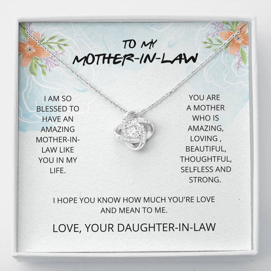 Amazing Mother Love Knot Necklace, Mothers Day Gift, Mothers Day Card, Mother Of The Groom Gift, Mother in law Gift, Daughter-In-Law Gift, Gift From Bride, Birthday Gift