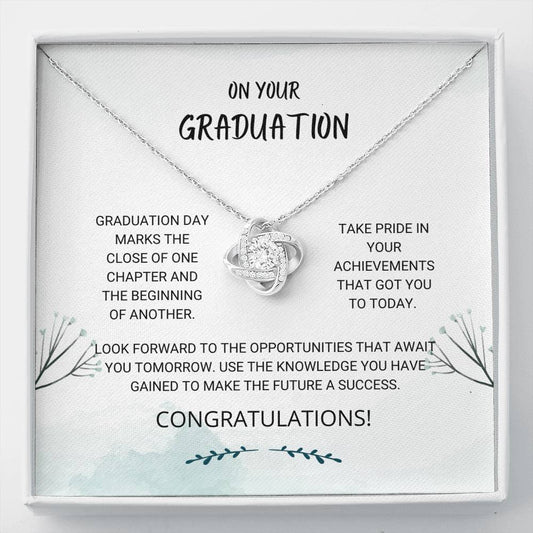 Graduate - Take Pride Love Knot Necklace, Graduation, Graduation Gift, Graduation Card, Gift Ideas, Graduation Present, Senior Graduate, Graduation Jewelry, Graduate 2021