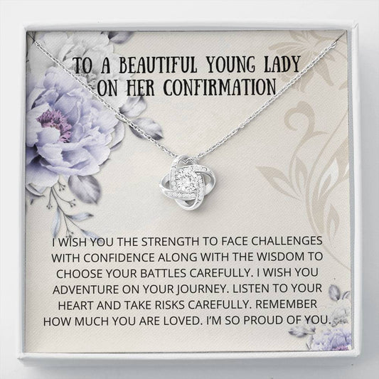 Confirmation - Wisdom to Choose Love Knot Necklace - Confirmation Card, Gifts, Baptism Gift, Presents, Jewelry, Boy Confirmation, Girl Confirmation, Confirmation Party