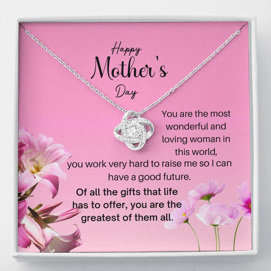 Loving Woman Love Knot Necklace, Mother's Day Gift, Gift for Mother's Day, Mothers Day Card, Mom Gift, Mother Daughter Gift, Necklace for Mom, Bonus Mom, Mother In Law