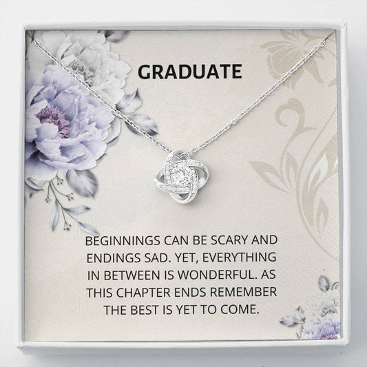 Graduate- All You Need - Love Knot Necklace-College Graduate, New Grad Jewelry, Graduation, Gift, Card, Gift For Her, 2021, Congratulations Grad, Senior
